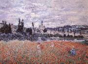 Claude Monet Poppy Field near Vetheuil china oil painting reproduction